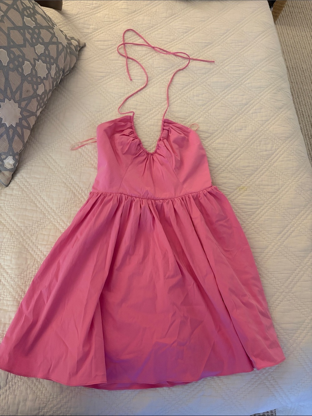 Mango Bright Pink Halter Sundress